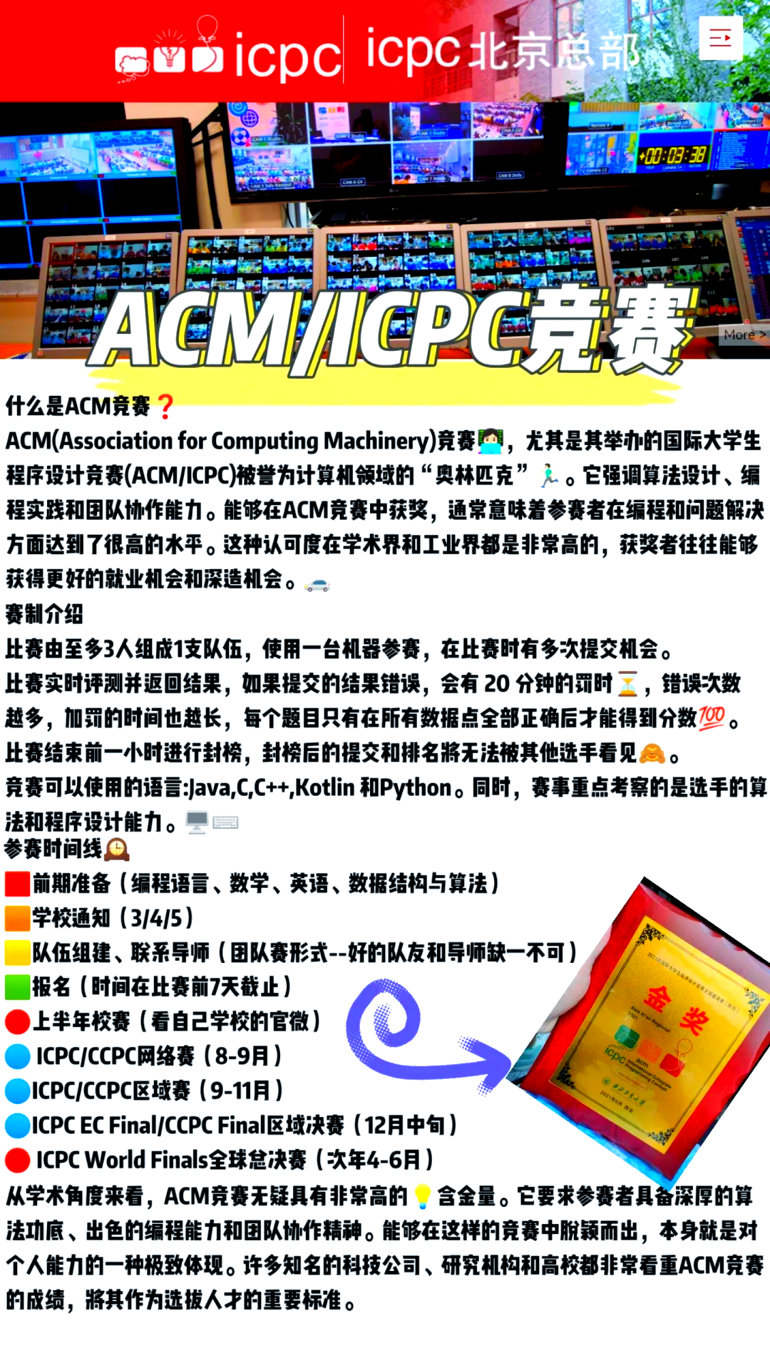 ACM比赛规则与友谊交织的小故事